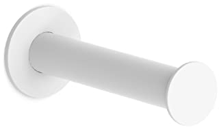 Kon-fort Home Toilettenpapierhalter Weiß, mit Schraube, Edelstahl AISI 304, Klopapierhalter High-End