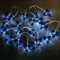 Riaxuebiy Chanukka Dekoration Lichterketten,Blau Davidstern,9 Zweige Menorah Lichterkette Batteriebetrieben für Innen Chanuka Hochzeit Weihnachts Dekoration (3m/20led, Menorah)