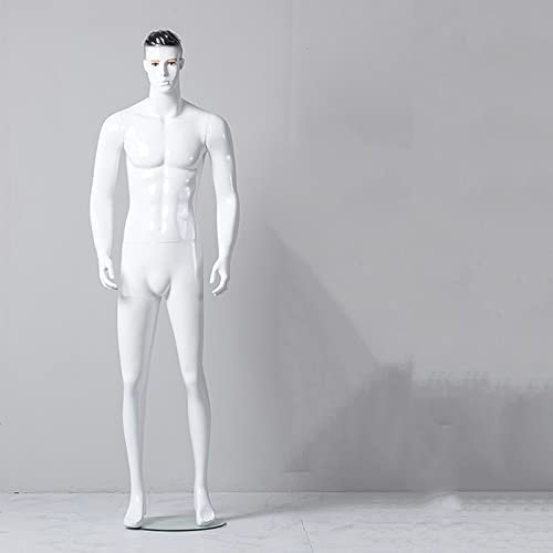 LZMZMQ Schaufensterpuppe Schaufensterpuppe Ganzkörperform Zum Nähen Von Kleidung - Kleider/Kleider, Flexibel Verstellbare Körperform/Kunststoff Plus Size Weißes Kleid Gebeizt, Mit Haar- & Standf