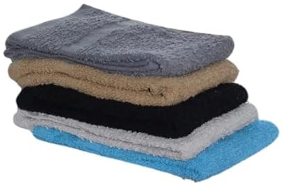 Face Cloth Flannels Pack Of Five Assorted Colours