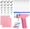 Longbeauty 248 Stk Ohrloch Stecher Ohrlochpistole Kit Edelstahl Piercing Pistole mit Ohrsteckern Körperpiercing Werkzeugset für Nase Lippe Septum Ohr, Rosa