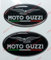 SUMA SHOP Logo-Aufkleber Moto Guzzi, mit italienischer Flagge, 1 Paar, geharzt, 3D-Effekt, für Tank oder Helm