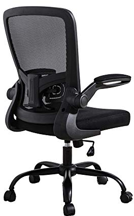Computer-Stuhl Chef-Computer-Schreibtisch-Stuhl Heben Rotation Ergonomie verstellbare Lordosenstütze Mesh-Sitz Haushalt Lernen Bürostuhl (Color : Full Black)