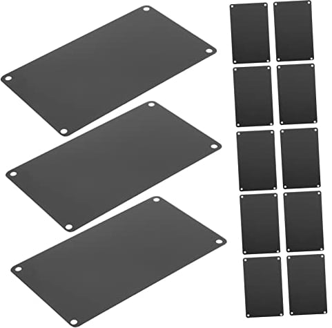 10 placas de nombre en para grabar, placa de nombre para bricolaje, accesorio de aluminio, letras negras, placa de nombre, placa de puerta, placa de puerta de aluminio, placa de nombre multifunción