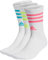 adidas, 3-Stripes Cushioned Sportswear, Chaussettes (3 Paires), Blanc/Lucide Cyan/Citron Lucide/Rose Lucide, Xxl, Unisexe-Adulte