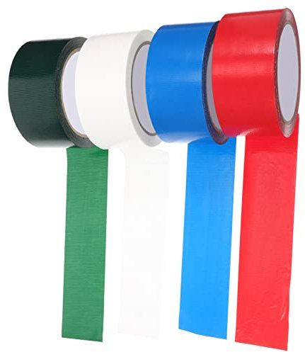 Baluue 4rouleaux Ruban Adhésif Toilé Ruban Adhésif Résistant Pour Moquette Et Conduits Imperméable Facile à Déchirer