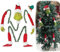 HshDUti Grinchs Elfenkopf Arme Beine Baum Kreative Weihnachten Home Party Dekorationen Weihnachtsbaum Dekorationen Grinchs Baumspitze Ornamente (Rot & Grün)