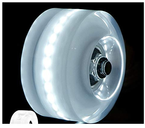 JMORCO Skate Räder 1 Roller Skate-Rad, Gliding Luminous Vierrad-Skates, ausgerüstet mit Bearings Schlittschuh Räder (Color : White)