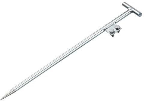 sourcing map Ground Rod Cold Galvanized Grounding Pin 3.3ft T-Shape Welding Plate Double Hole Grounding Stake for Antenna Satellite Dish Electric Fence
