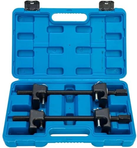 FreeTec Lot de 2 compresseurs de ressorts hélicoïdaux pour MacPherson Struts Amortisseur Voiture Garage Outil (Bleu)