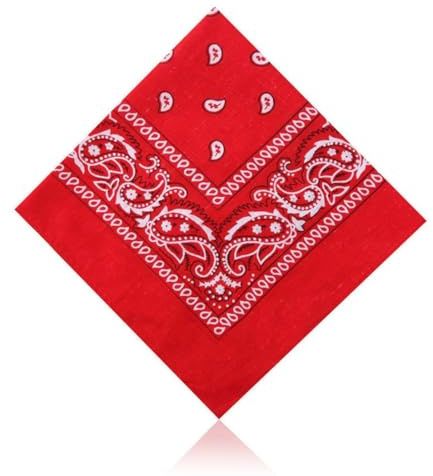 YHIJSR Bandana Damen Herren Baumwolle Kopftuch Halstuch Männer Unisex Tuch Bindetuch Haar Schal Paisley Muster Rot