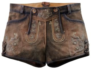 Maddox Damen Lederhose MAILA antik - hopfen 36