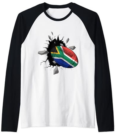Südafrika Rugby Trikot Rugby South Africa Rugby Raglan