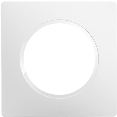 DEBFLEX - Casual Evo - Placa de Acabado - Tapa para Enchufes e Interruptores - 1 Estación - Remplazable - ABS - Para Instalación Empotrada - Blanco Puro - 86 x 86 x 10 mm