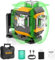 703CG 3D Self-Leveling Green Cross Line Laser Level - 12 Lines, Rechargeable/Brightness Adjustable/Type-C Input & Hard Carry Case