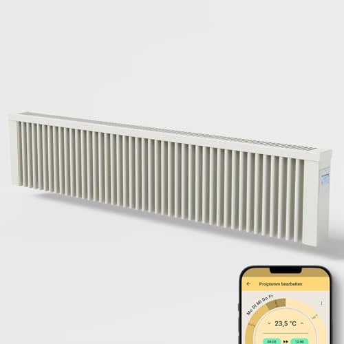 AeroFlow Elektroheizung mit Schamotte Speicherkern FlexiSmart Pro WLAN Fähig App Steuerung (SLIM 2000)