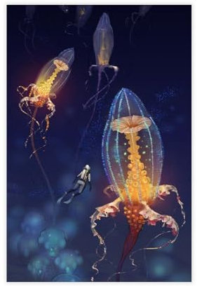 KJUFE Poster Subnautica Below Zero, Leinwandposter, Wandkunst, Dekordruck, Gemälde für Wohnzimmer, Schlafzimmer, Dekoration, 20 x 30 cm