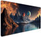Schwarz Schreibtischunterlage Mond Mousepad Groß 1000x500x3 mm XXL Mauspad mit Wasserdicht rutschfest Gummibasis, für PC MacBook und Laptop Mousepad Gaming Zubehör für Büro Deko Aesthetic Z-250