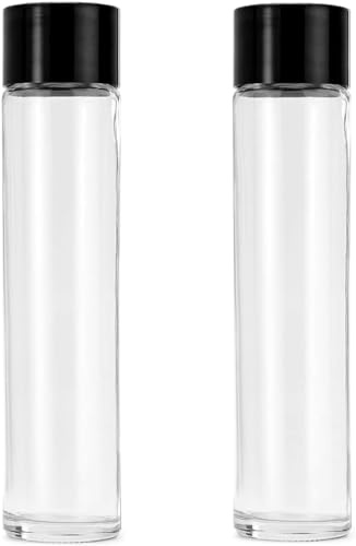 BELLEROFONTE Bottiglie in Vetro Forma a Tubo Modello Kefass con Tappo a Vite 750 ML Ideali per Ristoranti, Casa, Campeggio - 2 Bottiglie
