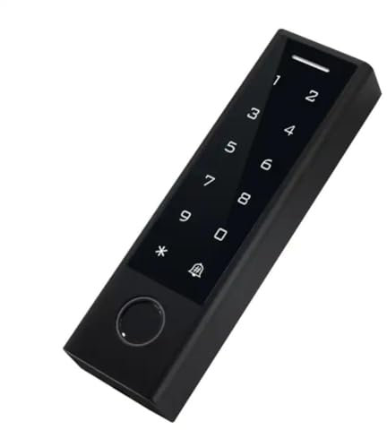 Qussedser Tuya WiFi TTLock Fingerprint Türeingangssystem Zugangskontroller, Kunststoffgehäuse, schwarz, 125 kHz Kartenleser