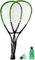 Speed-Badminton Set, 2 handliche Aluminium-Rackets, 3 windstabile Bälle,Federball, praktische Tasche, Crossminton, blau, grün, rot (rot)