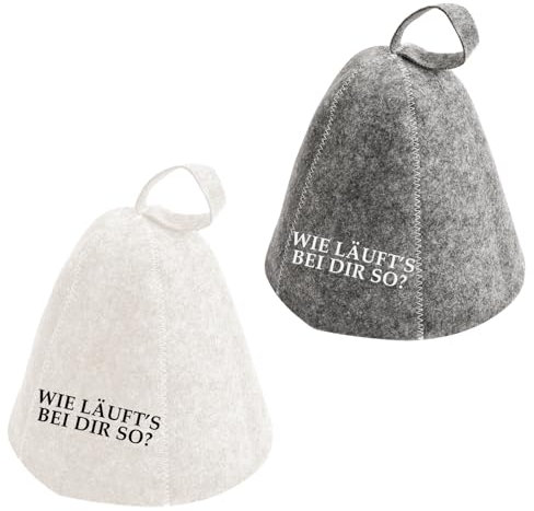 Sugeru Lot de 2 chapeaux de sauna en feutre, idéal pour homme et femme, bonnet de sauna, paire d'accessoires de sauna, bonnet de sauna, bonnet de sauna, bonnet de sauna en feutre, pour les amateurs de