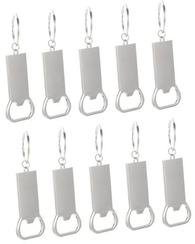 CATIEBYE 10stücke Teiliges Multifunktionales Schlüsselanhänger Flaschenöffner Kompakt Leicht Langlebig Für Bier Bar Party Camping Praktischer Bieröffner Zubehör Für Unterwegs