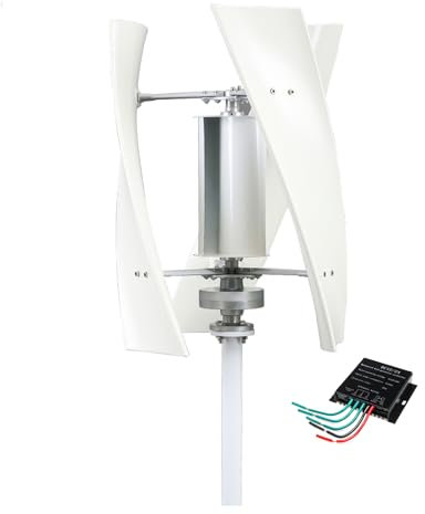 MESOVFCA Kit de generador de turbina eólica silenciosa de 3000 W, 12 V, 24 V, 48 V, generador de turbina eólica Vertical Permanente de levitación magnética, con Controlador para Granjas y fábricas