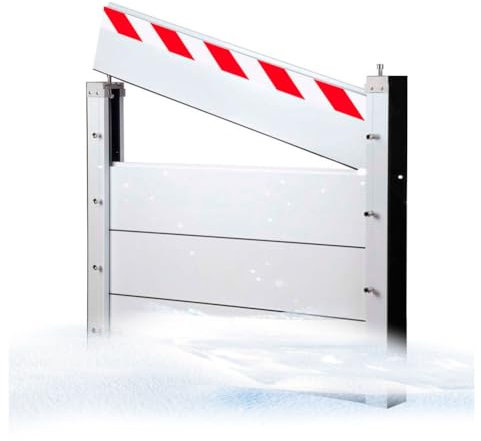 YQISHI Hochwasserresistenz Hochwasserschutz Barriere Garagentor Hochwasserschutz Barriere Kellerfenster Mobile Hochwasserschutz Barriere Tür Aluminium-Hochwasserschutzwand(100X40CM/3.28x1.31ft)