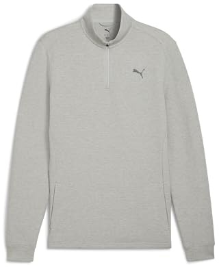 Puma M Cloudspun 1/4 Zip Light Grey Heather