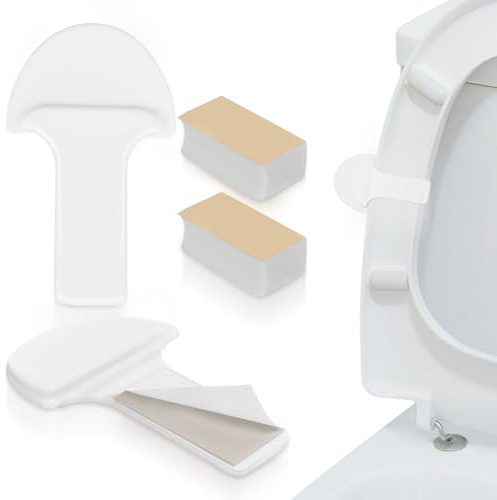 TOPPERFUN Toilet Seat Lid Lifter Adhesive Handle Toilet Cover Lifter Replacement Parts Seat Handle to Lift for Easy Opening and Closing 2 Pcs for Home and Public Bathrooms