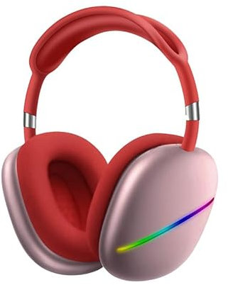 Bluetooth 5.0 Wireless Headphone Over Ear With Microphone MAX10 (Red)