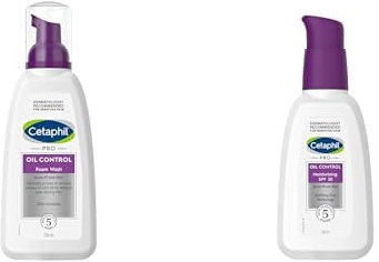 CETAPHIL Pack PRO Oil Control: Espuma Limpiadora 236ml + Crema Hidratante Facial con FPS 30 118ml, para Piel Grasa y con Tendencia Acnéica