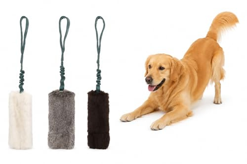Flamingo Hundespielzeug – Furtra Chaser Bungee Kaninchenfell S – elastischer Griff – Länge 55 cm – Keine Farbauswahl möglich