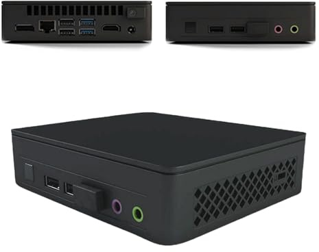 Cutesliving NUC 11 Essential Mini PC compatibile con processore Intel Celeron N4505 NUC11ATKC2, 2,9 GHz, doppio display 4K, Bluetooth 5.1, Windows 11, PC da ufficio compatto (4 GB RAM + 64 GB SSD)