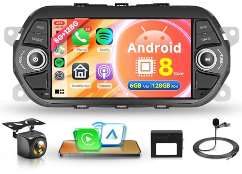 8 Core 6G+128G Wireless Carplay Android Autoradio per FIAT TIPO EGEA 2015-2017 7 Pollici Autoradio con Android Auto GPS Navi WiFi Mirror Link Bluetooth FM/RDS/DSP EQ/USB/SWC Telecamera Posteriore
