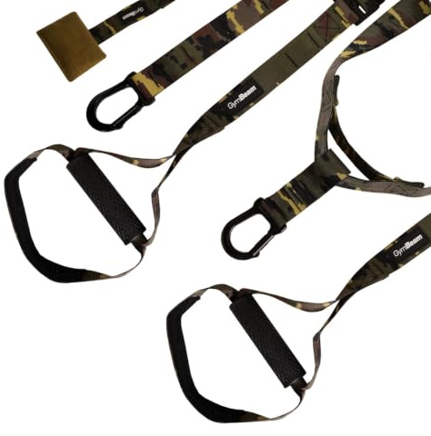 GymBeam Schlingentrainer-Set Outdoor - Für Ganzkörpertraining, Home Gym Workout Set mit Tragetasche, verstellbare Griffe für Schultern, Bizeps, Brust, ideal für Innen- und Außentraining, Multicolor