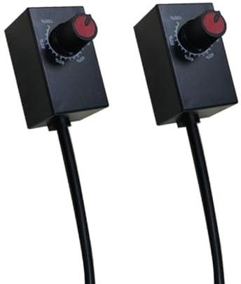 2 Pcs Mini Dimming Controller, Universal 0-10V Regulator Rotary Switch for LED Grow Light Aquarium Panel Mount