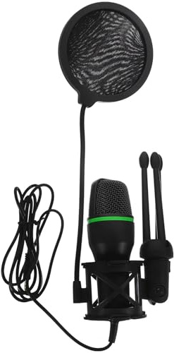 ORFOFE Microfono per Gaming Condensatore USB Nero Asta in Metallo e Plastica, Isolamento Acustico Omnidirezionale, Qualità di Registrazione Superiore per Attività Colore Colore Casuale