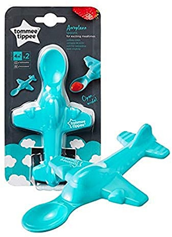 tommee tippee Cuillère Avion Bleu x 2