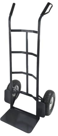 STI Carrello Porta Pacchi 200 kg Porta Casse Ruote pneumatiche Acciaio Nero