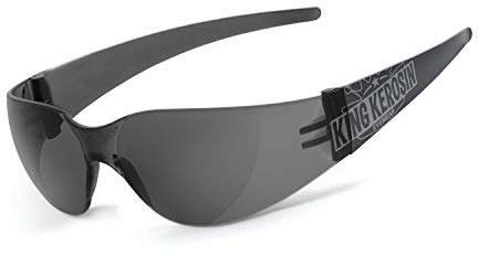King Kerosin® | UV400 Schutzfilter, HLT® Kunststoff-Sicherheitsglas nach DIN EN 166 | Bikerbrille, Motorradbrille, Sportbrille | Brillengestell: schwarz matt, Brille: KK206