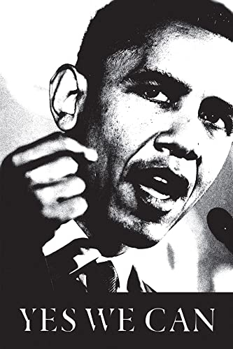 Obama, Barack - Yes we can! - Kunstposter Druck 61x91,5 cm + Wechselrahmen, Shinsuke® Maxi Aluminium Silber, Acryl-Scheibe