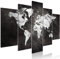murando - Quadro Motivo 100x50 cm 5 Pezzi - Stampa su Tela Canvas in TNT Tessuta - Quadri Componibili Moderni Soggiorno Grandi - Murale Arte Decorazioni da Parete Decori - Continenti k-A-0430-b-m