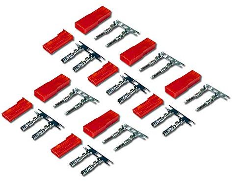 VUNIVERSUM 10 Paar (20 Stück) 2Pin Premium JST BEC Stecker Buchse Male Female inkl. Metal Pins Kontakte Crimp Set zum Crimpen für Lipo LED RC von Mr. Stecker Modellbau®