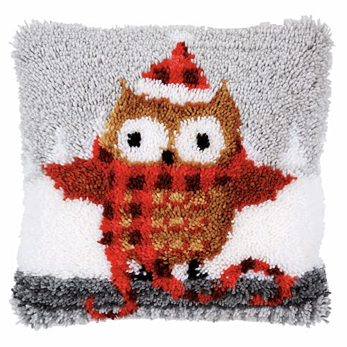 Vervaco Latch Hook Kit: Cushion: Christmas Owl