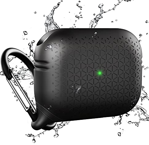 Catalyst Waterproof Special Edition Case for AirPods Pro (1st and 2nd Gen) Wireless and USB-C Charging Compatible, One-Piece Design, High Drop Protection, with Carabiner, Soft-Touch - Black