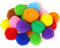 Egurs 96 Stück 5cm Pompons Bunte Pom Poms Flauschigen Plüschbälle
