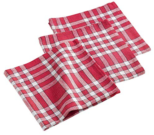 Stoffservietten Rot kariert Landhaus 3 er Set 45x45 cm