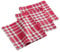 Stoffservietten Rot kariert Landhaus 3 er Set 45x45 cm